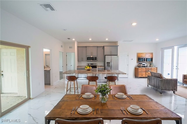 view of dining space