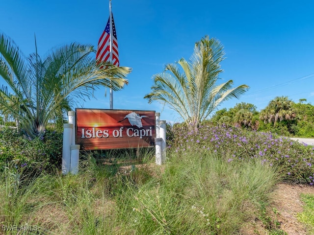 view of community sign