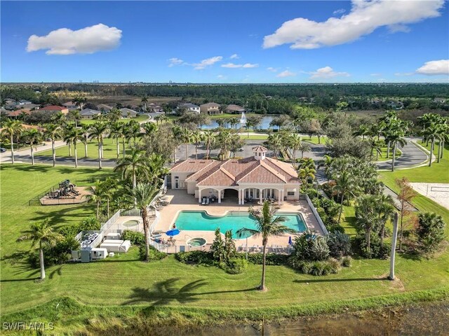 2505 Keystone Lake Dr, Cape Coral, FL 33909 - drone / aerial view with a water view