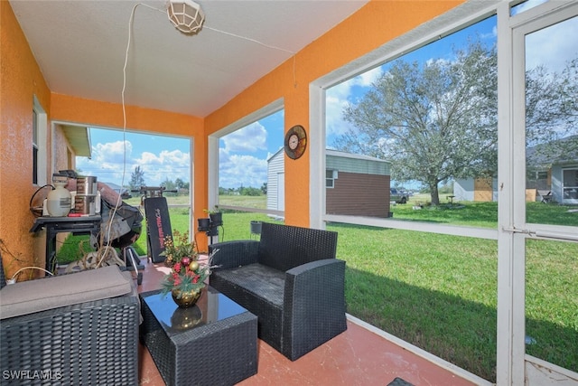 view of sunroom / solarium