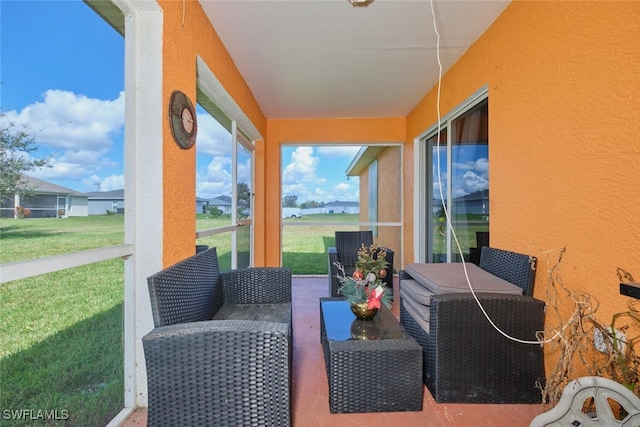 view of sunroom / solarium