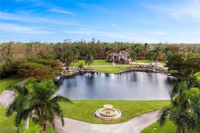 view of water feature