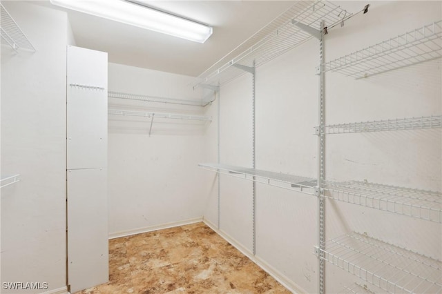 view of walk in closet