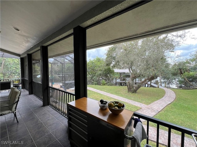 view of sunroom / solarium