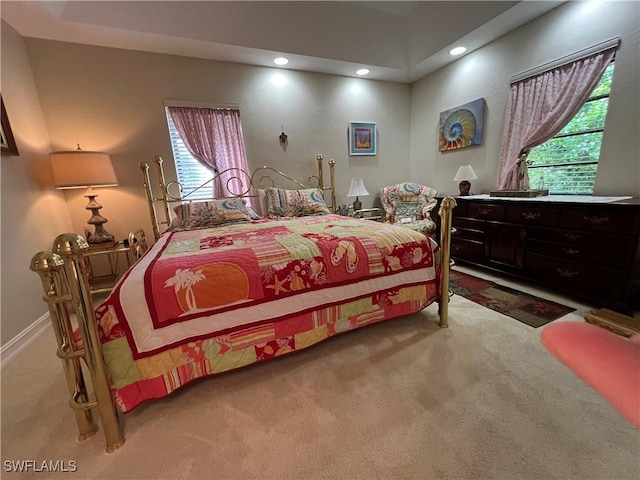 view of carpeted bedroom