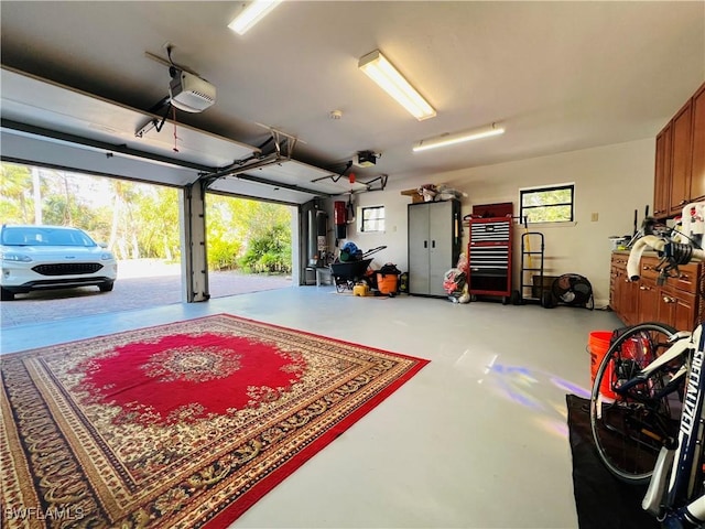 garage featuring a garage door opener