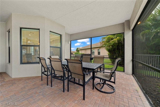 view of sunroom