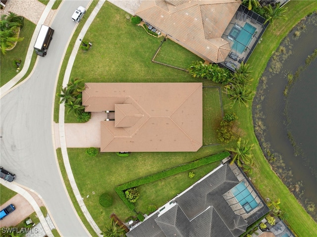 4365 Caldera Cir, Naples, FL 34119 - aerial view of a pool area
