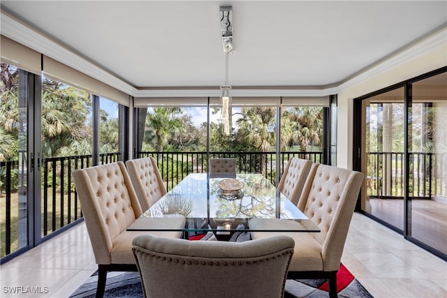 sunroom / solarium with a wealth of natural light