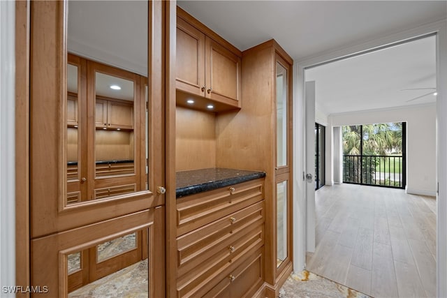 interior space featuring light hardwood / wood-style flooring