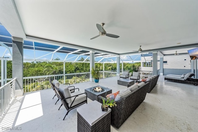 sunroom / solarium featuring a wealth of natural light