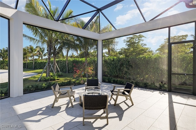 view of sunroom