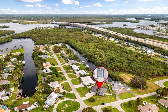 300 Morse Plz, Fort Myers, FL 33905 - drone / aerial view with a water view and a residential view