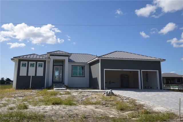 view of prairie-style house