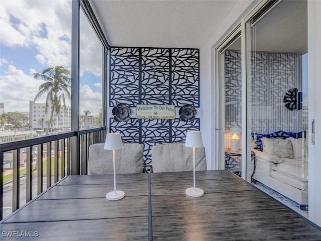 view of sunroom / solarium