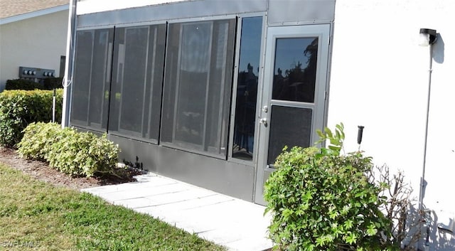 exterior space with a sunroom