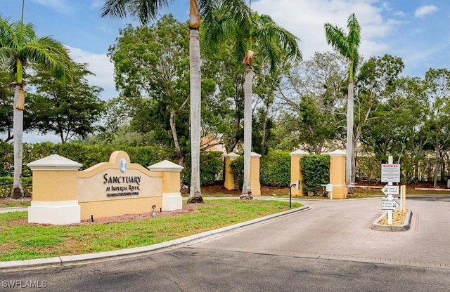 view of community sign