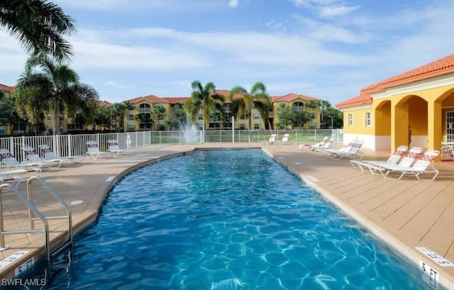 view of pool with a patio area