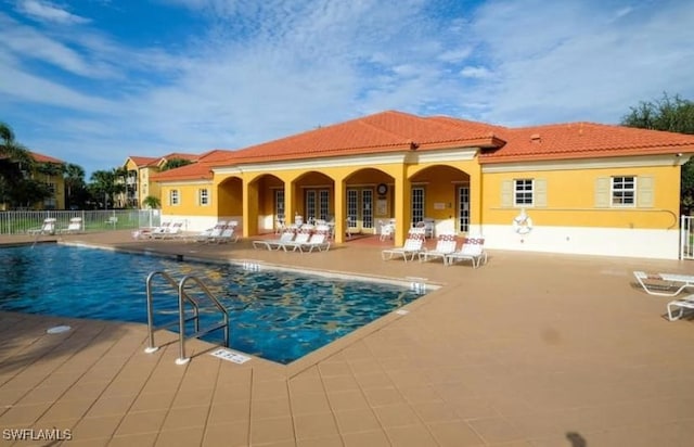 view of pool with a patio