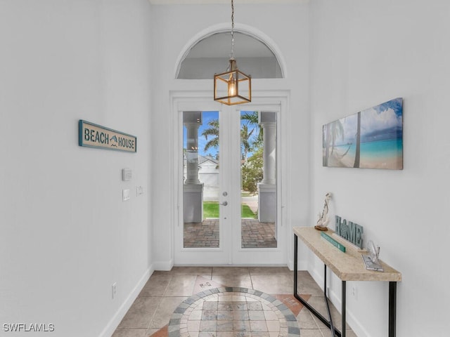 view of tiled entryway