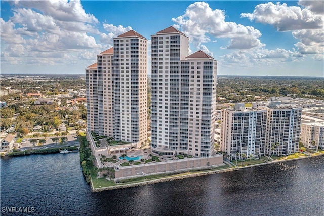 view of property featuring a water view