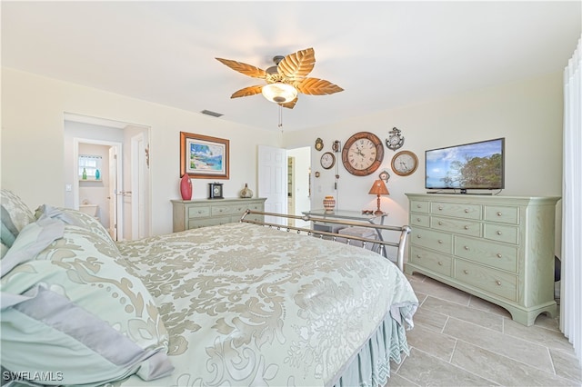 bedroom with ceiling fan