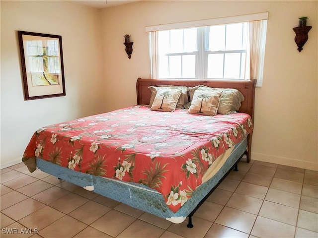 view of tiled bedroom