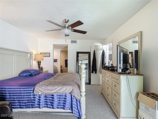 800 Misty Pines Cir Unit H-201, Naples, FL 34105 - bedroom featuring light carpet and ceiling fan