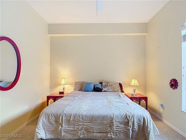 view of carpeted bedroom