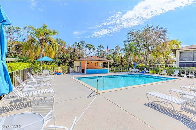 view of pool with a patio