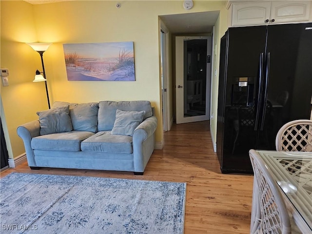 living room featuring light hardwood / wood-style floors