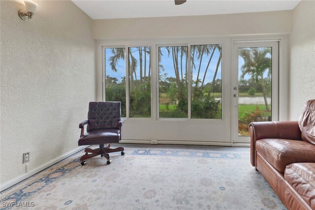 view of sunroom