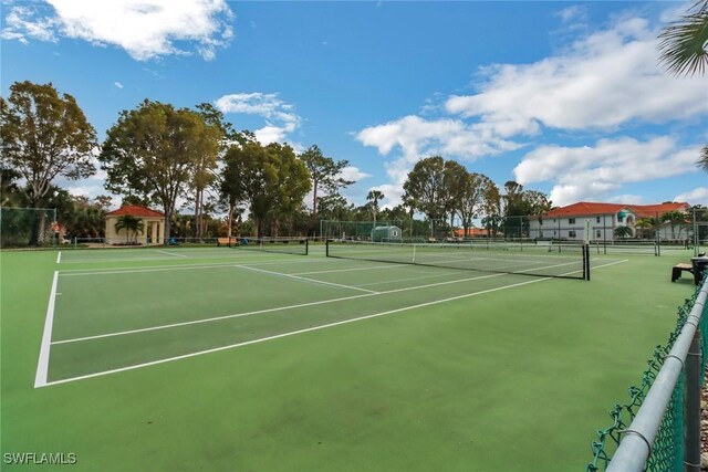 view of tennis court