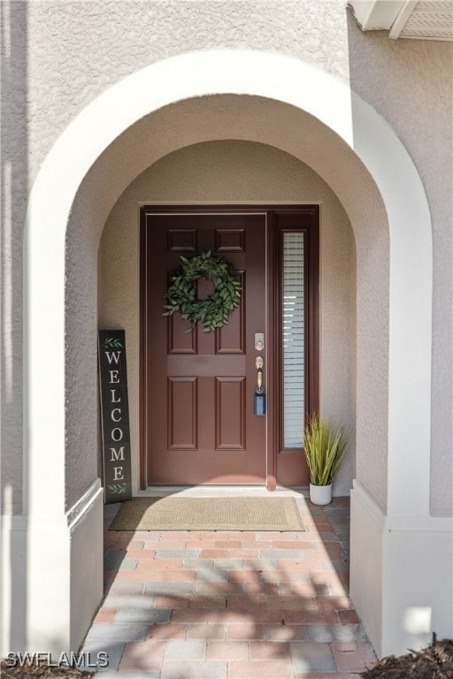 view of doorway to property