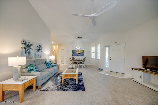 view of carpeted living room