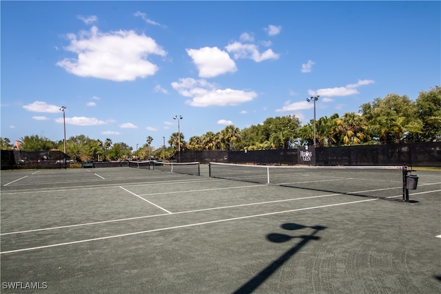 view of tennis court