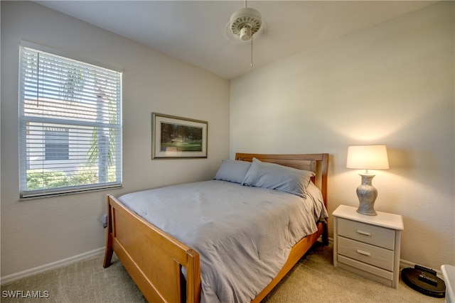 view of carpeted bedroom