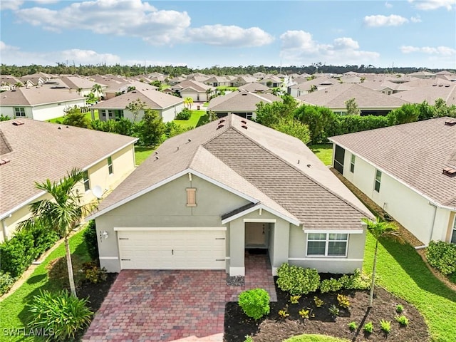 aerial view featuring a residential view