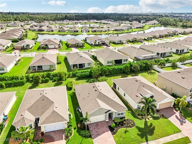 drone / aerial view featuring a residential view