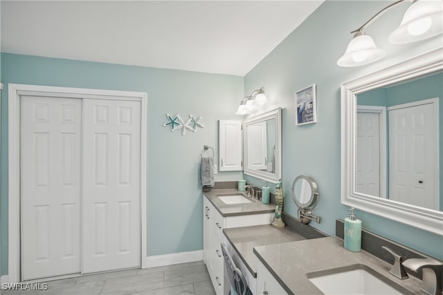 bathroom with vanity