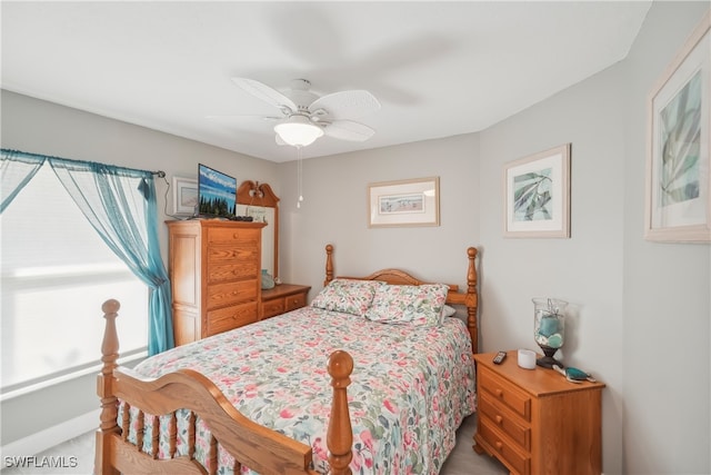 bedroom with ceiling fan