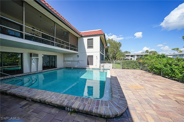 view of pool with a patio area