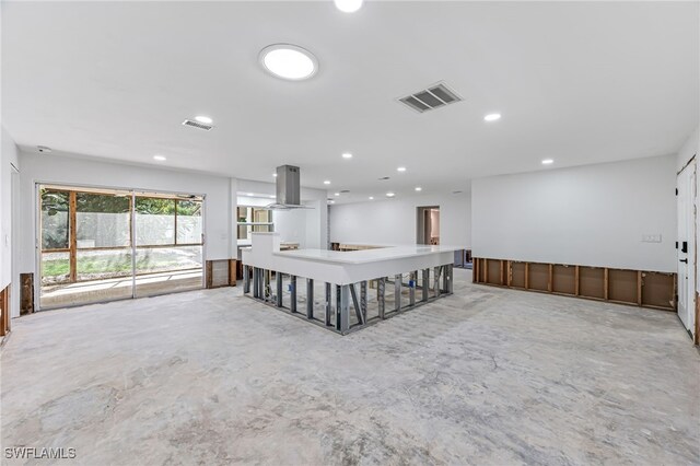 2472 Harbor Rd, Naples, FL 34104 - empty room with concrete floors and recessed lighting