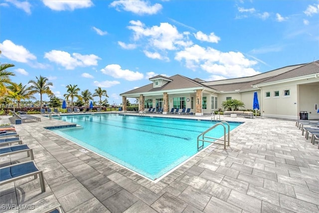 view of pool with a patio