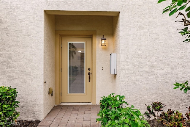 view of doorway to property