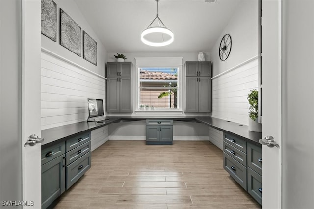 interior space featuring light hardwood / wood-style floors