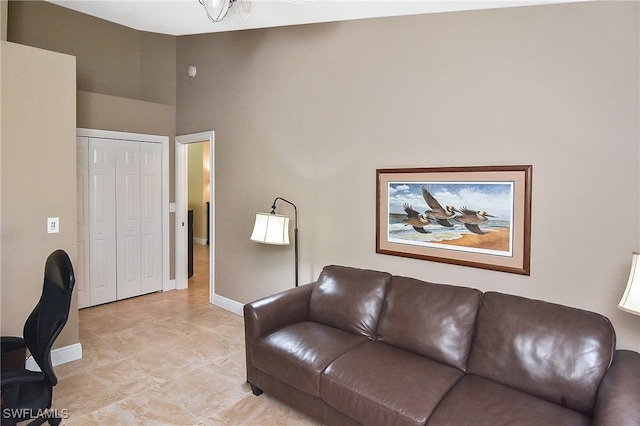 9812 Fathom Ct, Fort Myers, FL 33919 - office area featuring baseboards and light tile patterned floors