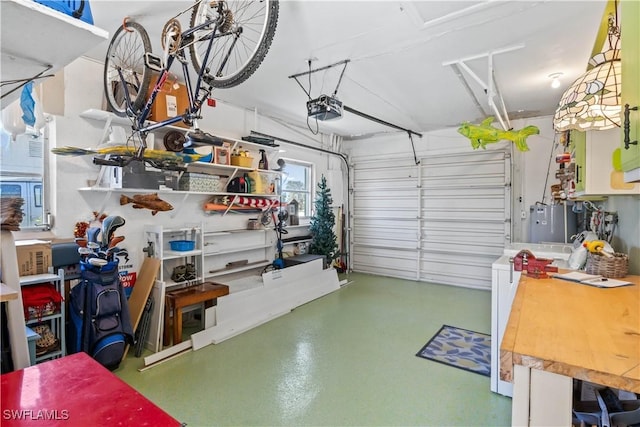 garage featuring a garage door opener