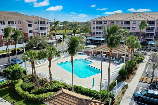 view of pool with a patio area