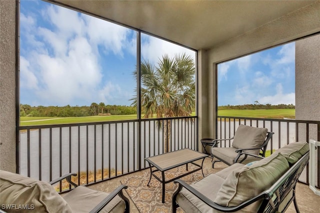 view of sunroom